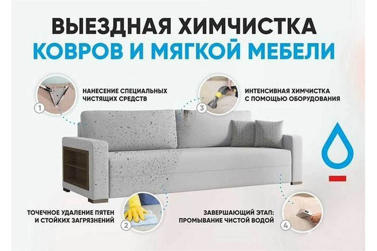 Профессиональная химчистка мягкой мебели на дому